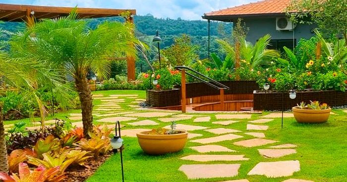 Fireplace no jardim