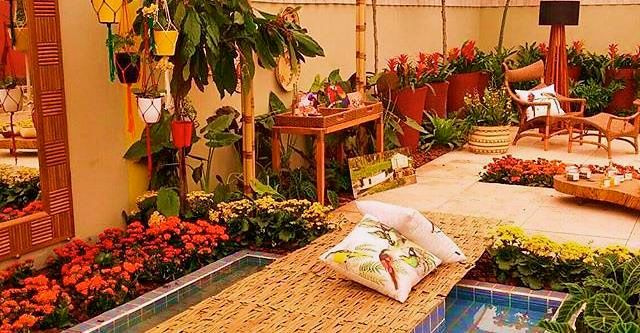 Ambiente assinado por Cintia Rua em mostra de paisagismo